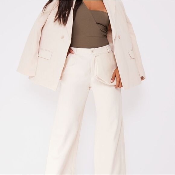 PrettyLittleThing Khaki One Shoulder Bodysuit Size 8 in dark Khaki NWT‎ - Picture 3 of 8